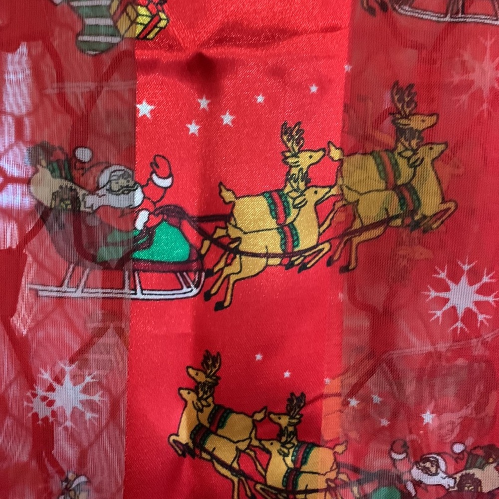 Santa and His Sled Festive Christmas Scarf